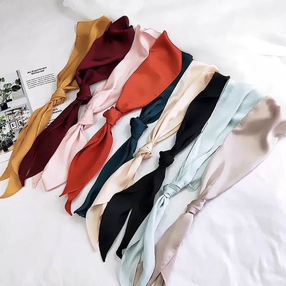 Spring 2020 | Silk Hair Scarf Neck Scarf Bag Tie - Picture 2 of 8
